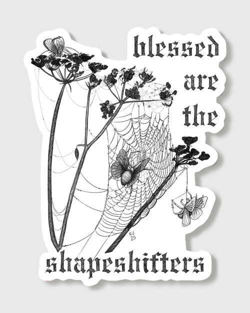 Blessed are the Shapeshifters - Goth Spider LGBTQ Sticker