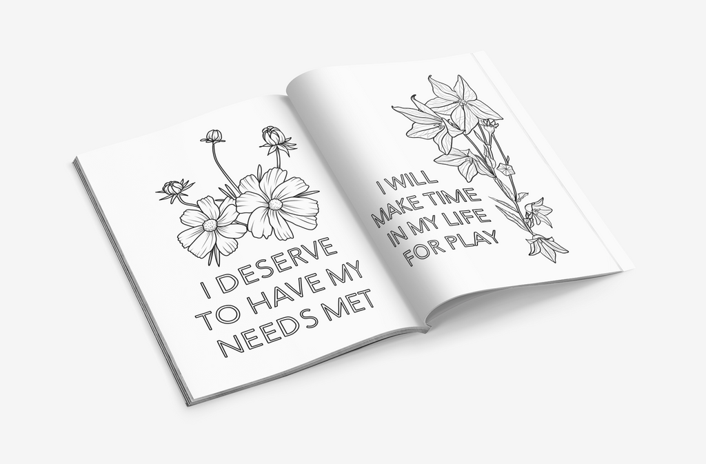 Tending Your Flowers: A Coloring Book for Self-Care