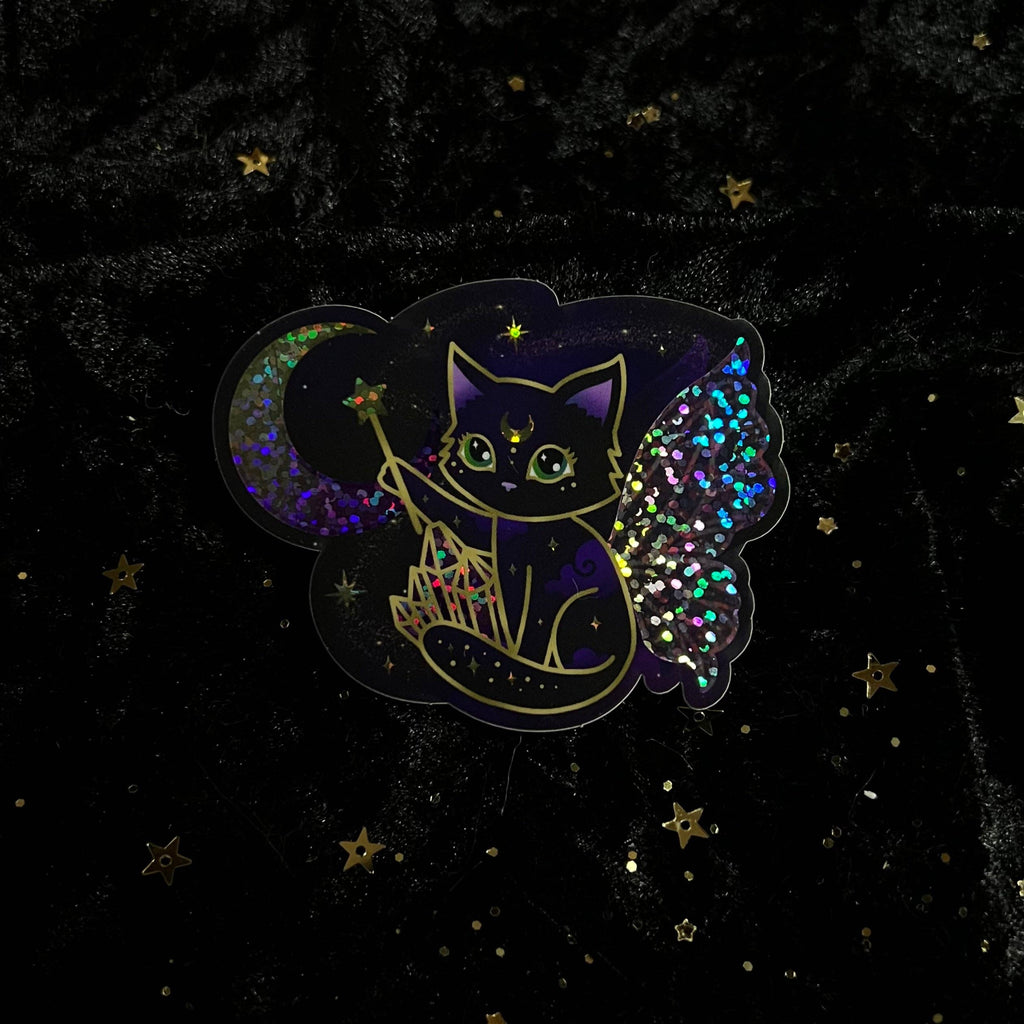 Crystal Fairy Kitty Cat Stickers (individual)