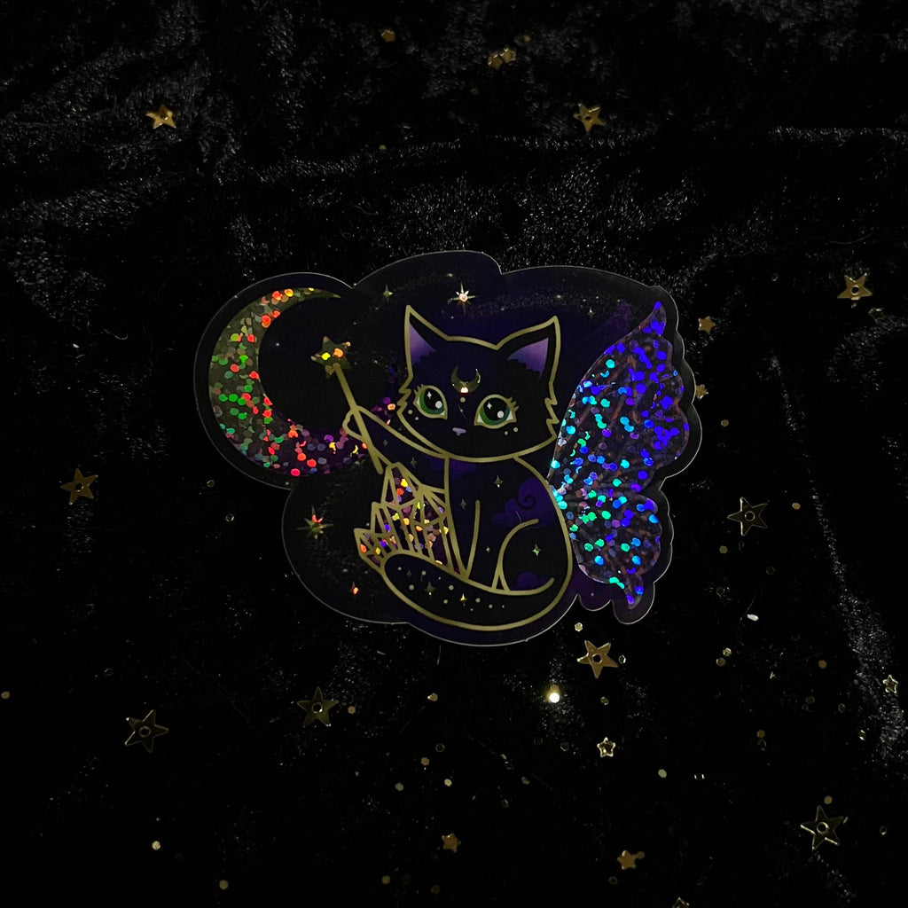 Crystal Fairy Kitty Cat Stickers (individual)
