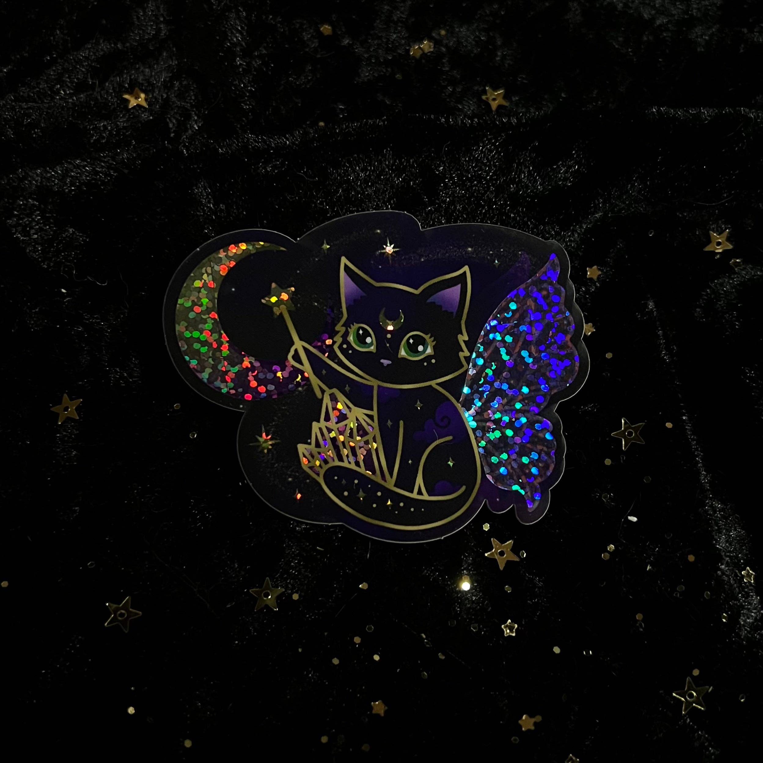 Crystal Fairy Kitty Cat Stickers (individual)