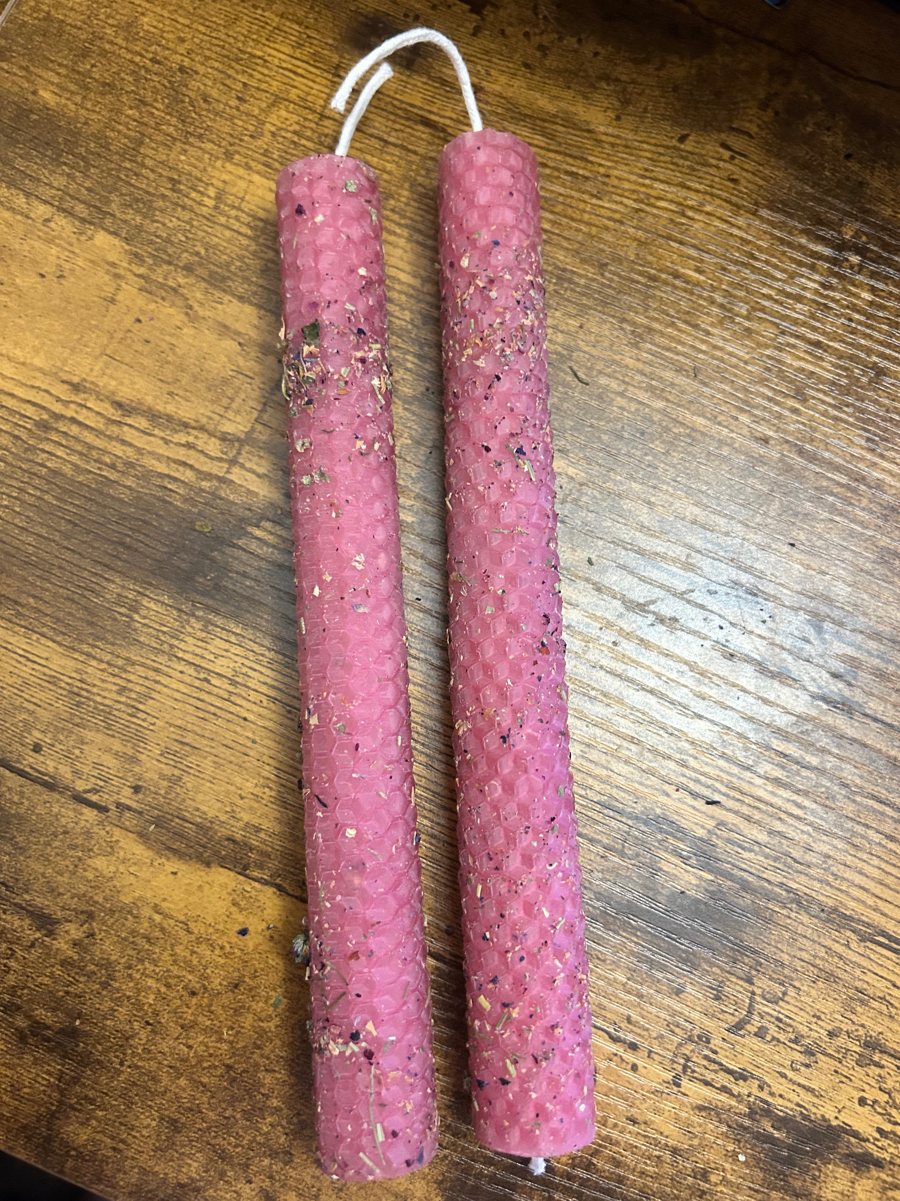 Rolled Beeswax Taper Candle