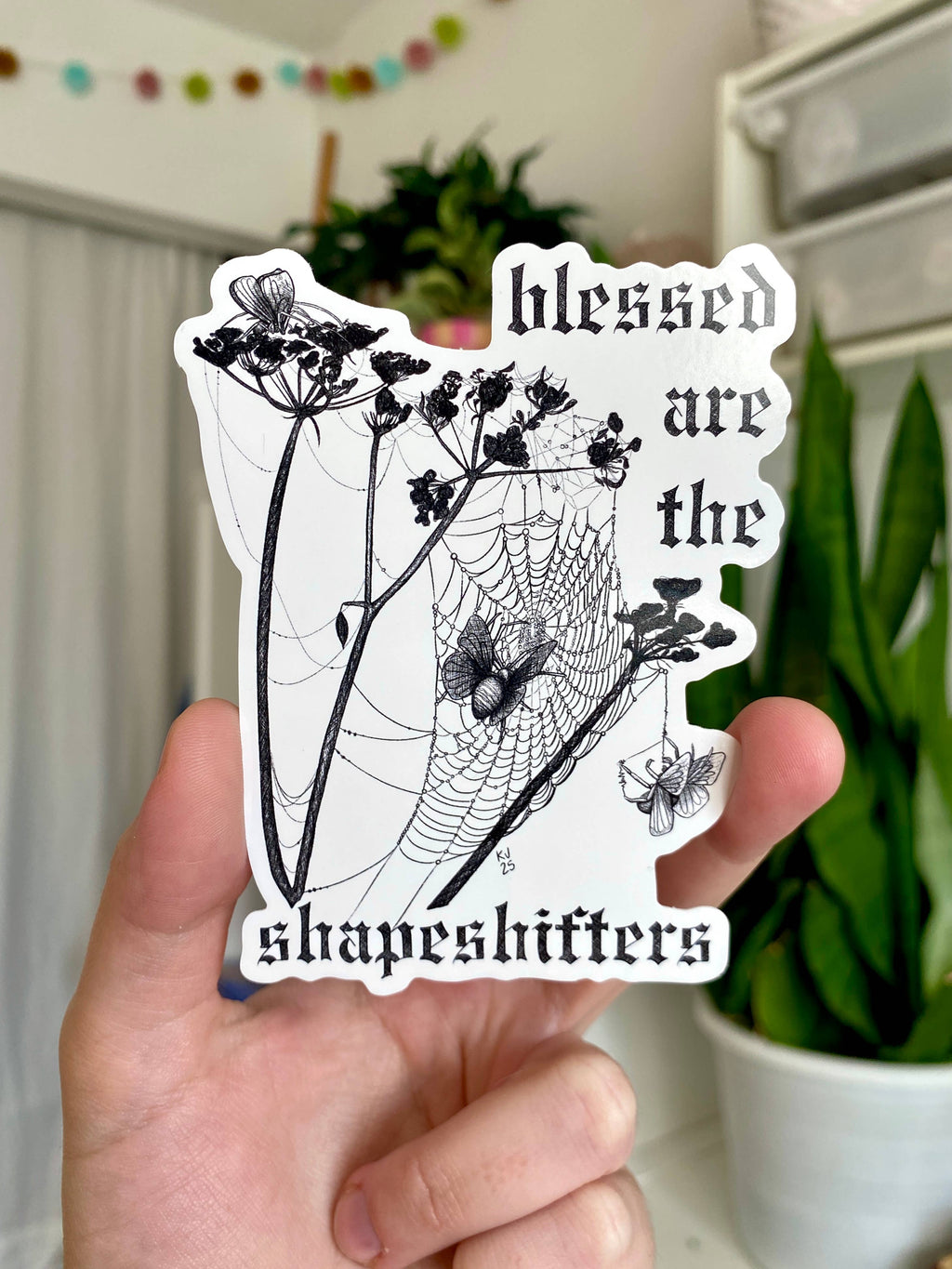 Blessed are the Shapeshifters - Goth Spider LGBTQ Sticker
