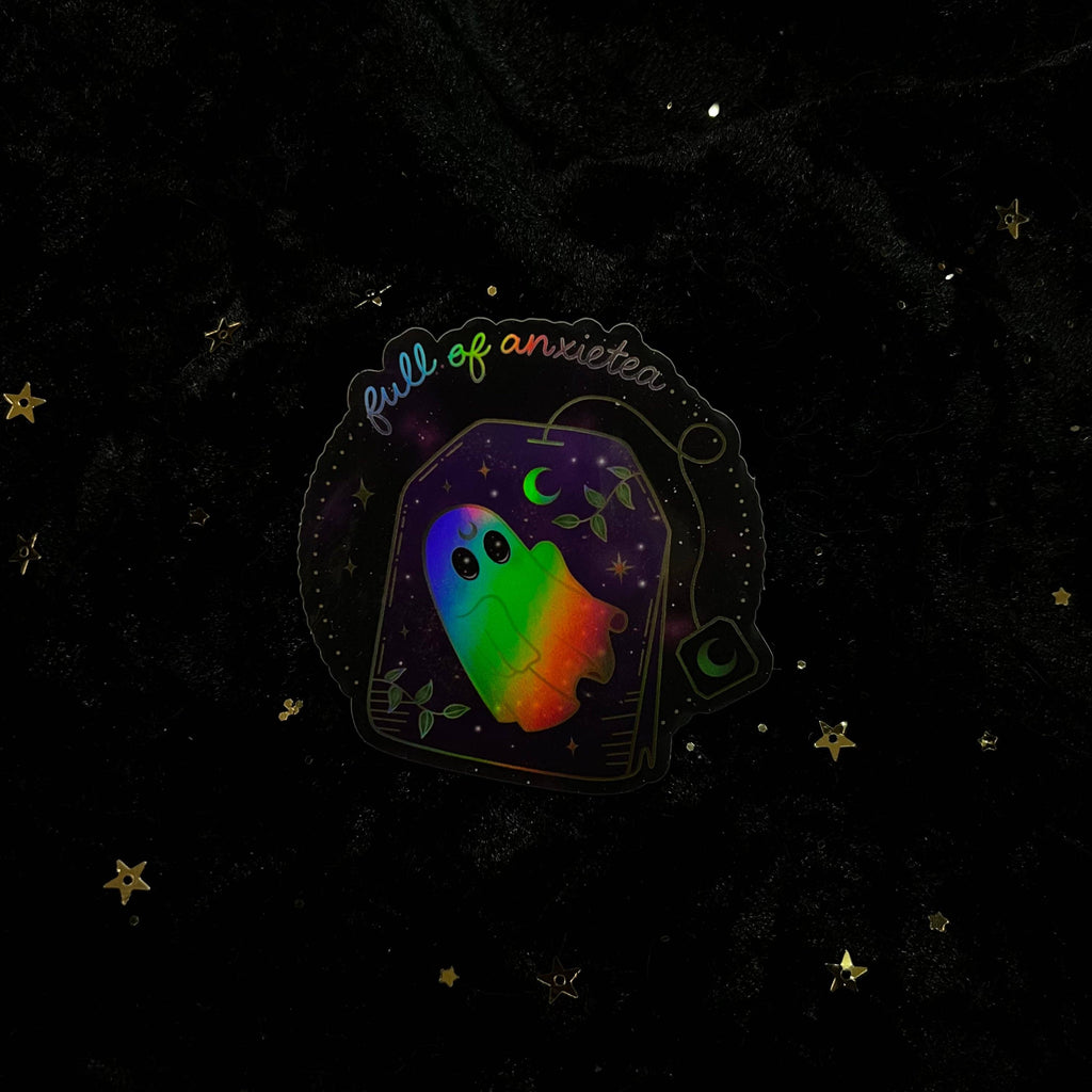Full of Anxietea Ghost Holo Sticker